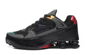 nike shox enigma fit r4 running black fire red